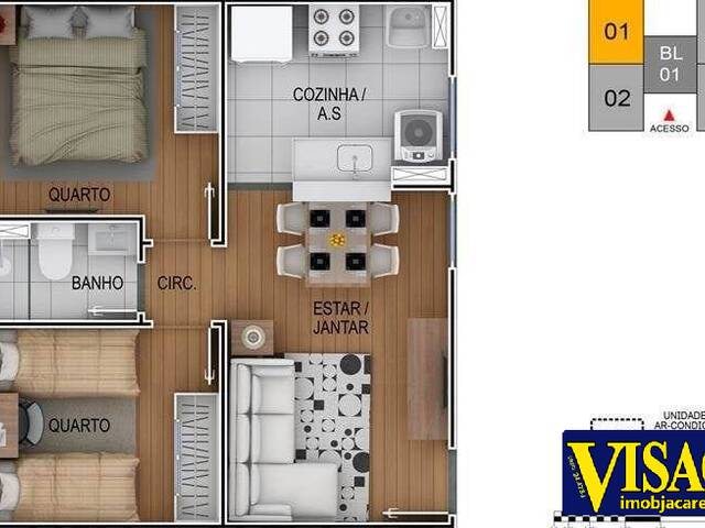 #22606 - Apartamento para Venda em Jacareí - SP