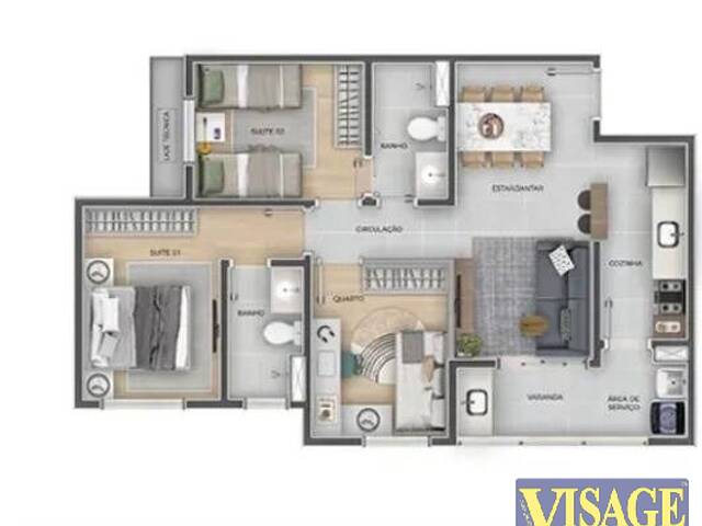 #25979 - Apartamento para Venda em São José dos Campos - SP - 1